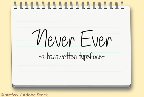 Never Ever: A Handwritten Font That Feels Like a Real Signature